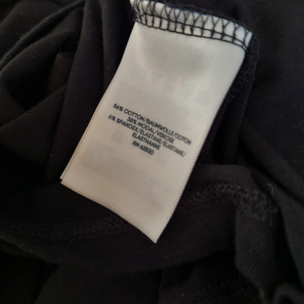 SUNDAY SALE $12 ❤️💋Lands' End Black Short Sleeve Knot Front Top - Picture 4 of 4